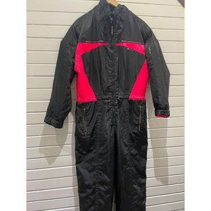 VTG Coltech 80s/90s y2k retro ONE PIECE SNOW SKI SUIT Sz 16 XL black hot pink